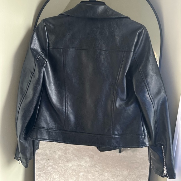 Forever 21 Black Leather Moto Jacket - Picture 3 of 3